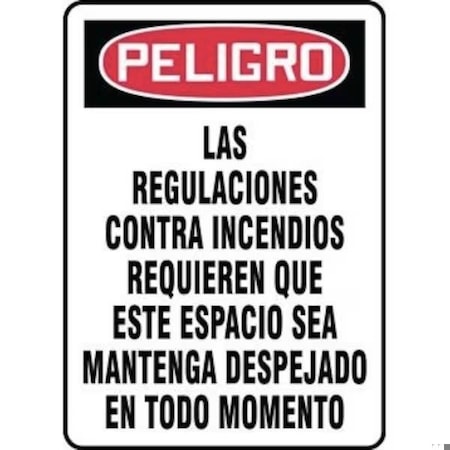 Accuform OSHA DANGER SAFETY SIGN FIRE SHMEXT102VS SHMEXT102VS